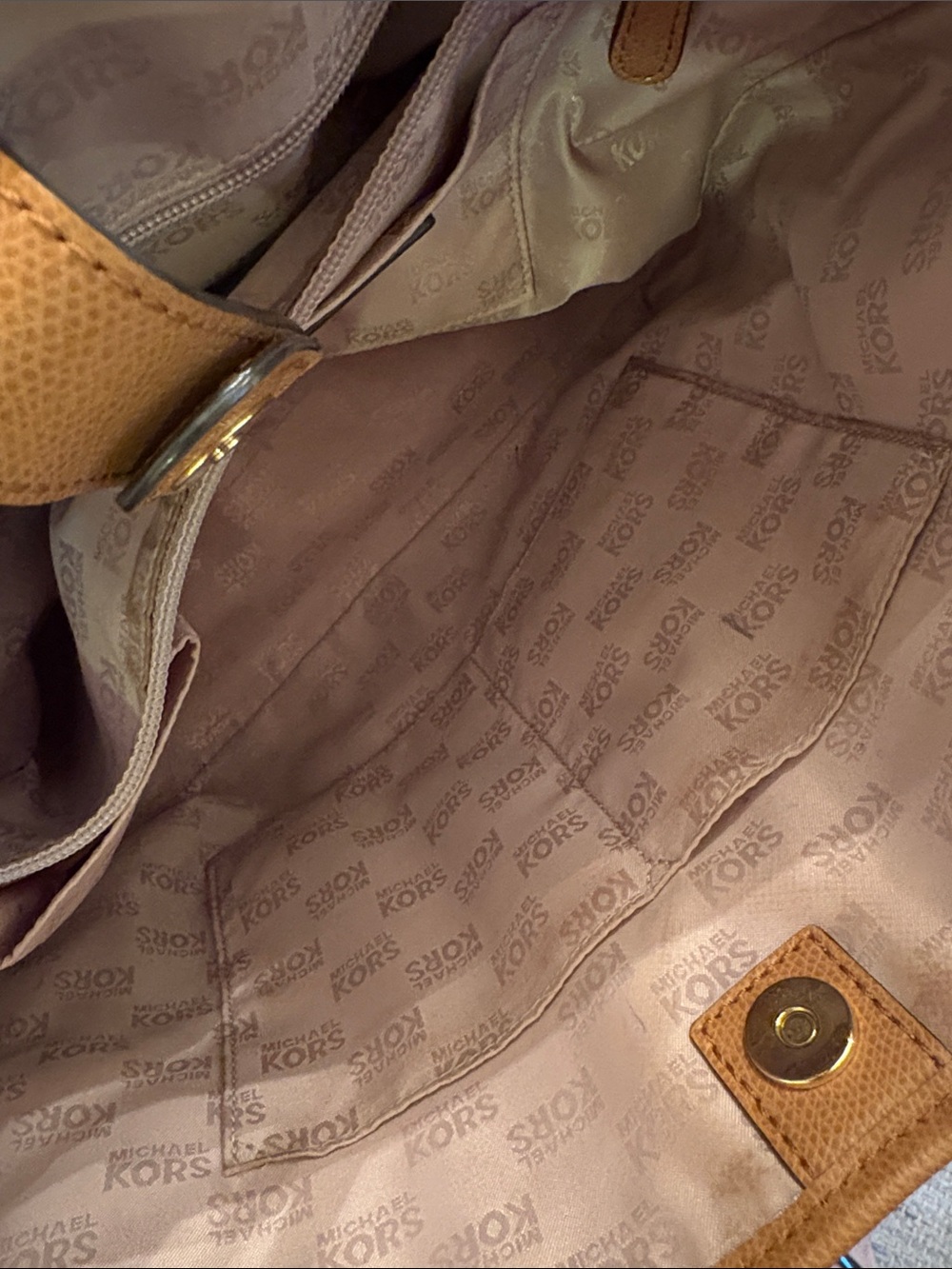 Michael Kors Caramel Brown Leather Tote - Picture 5 of 7